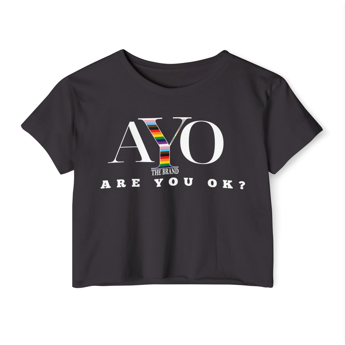 Are You Ok? - Progressive Pride Crop Top